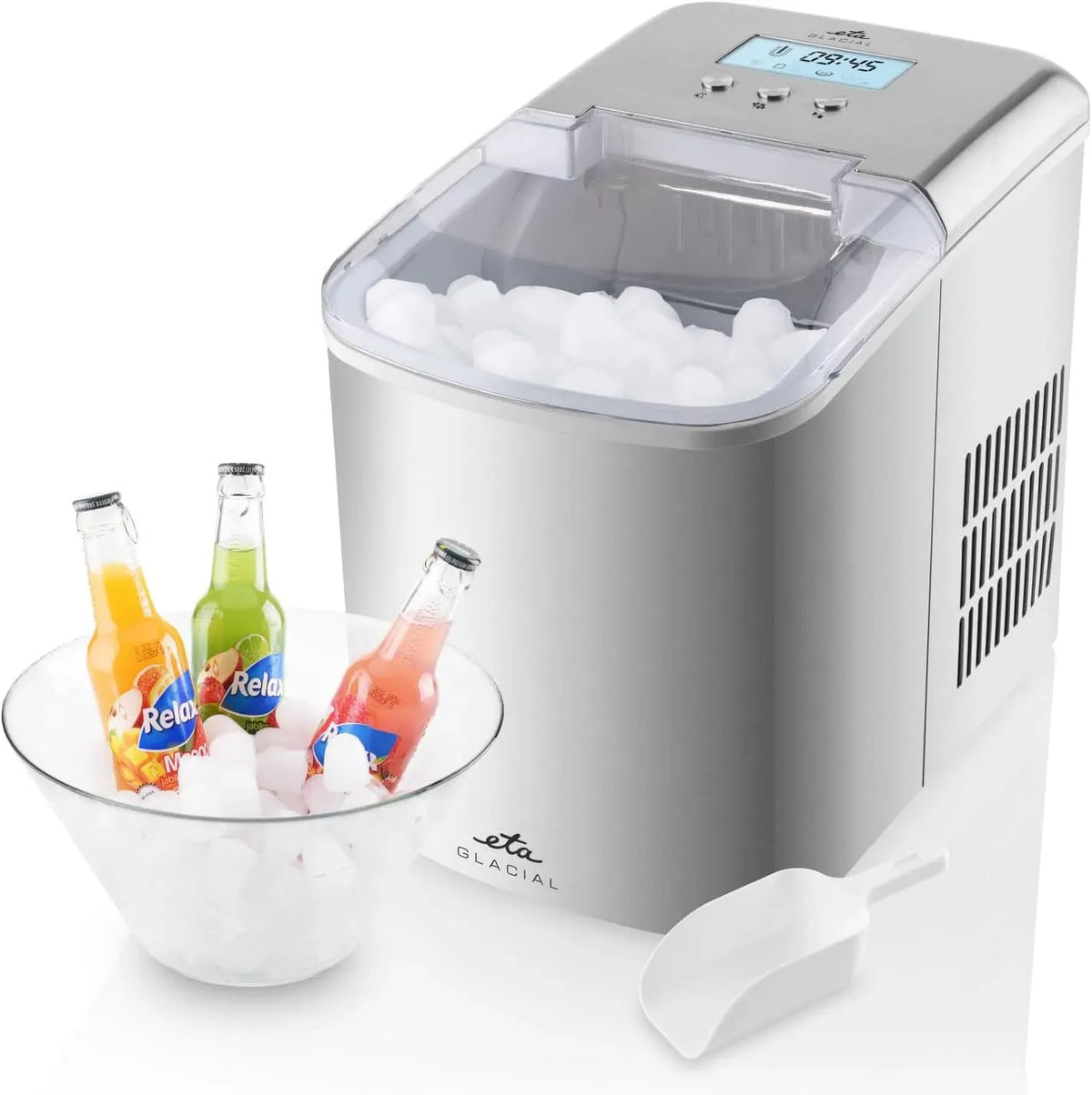 kg/24 Macchina per cubetti, 2 L, 15 kg, acciaio inox, 24 pezzi, per cubetti di ghiaccio Glacial, ETA