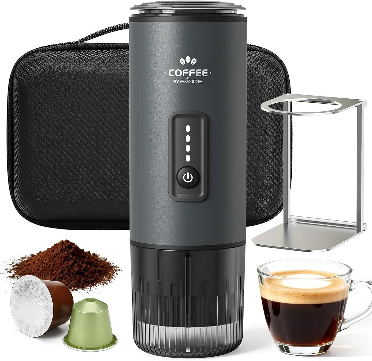 Macchina per espresso, GVODE 3-in-1, portatile, Macchina da Caffè Portatile con Batteria