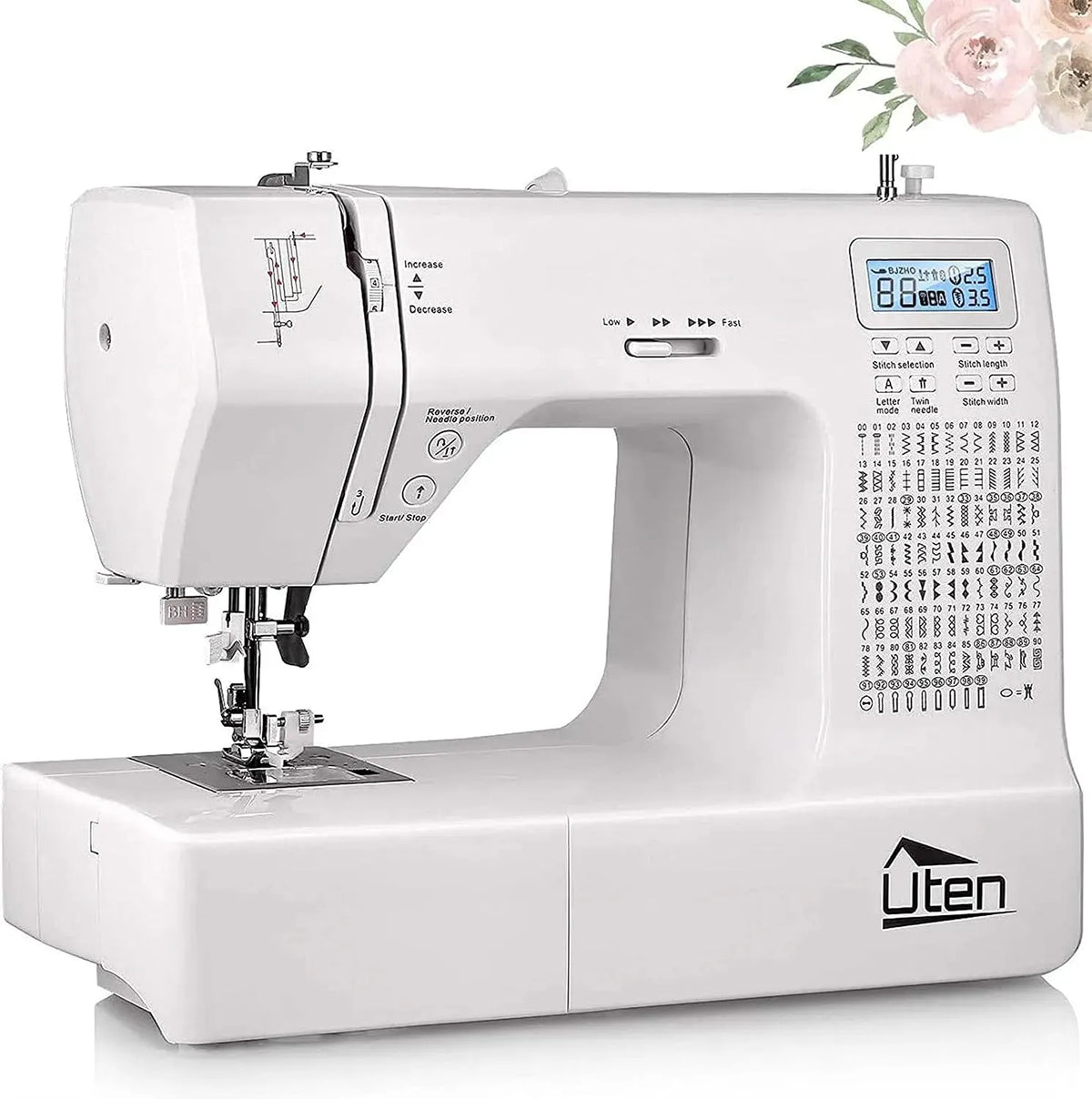 Macchina per Cucire, Macchina da Cucire, macchina per cucito elettrica, professionale, bianco, per Cucire Professionale Bianco