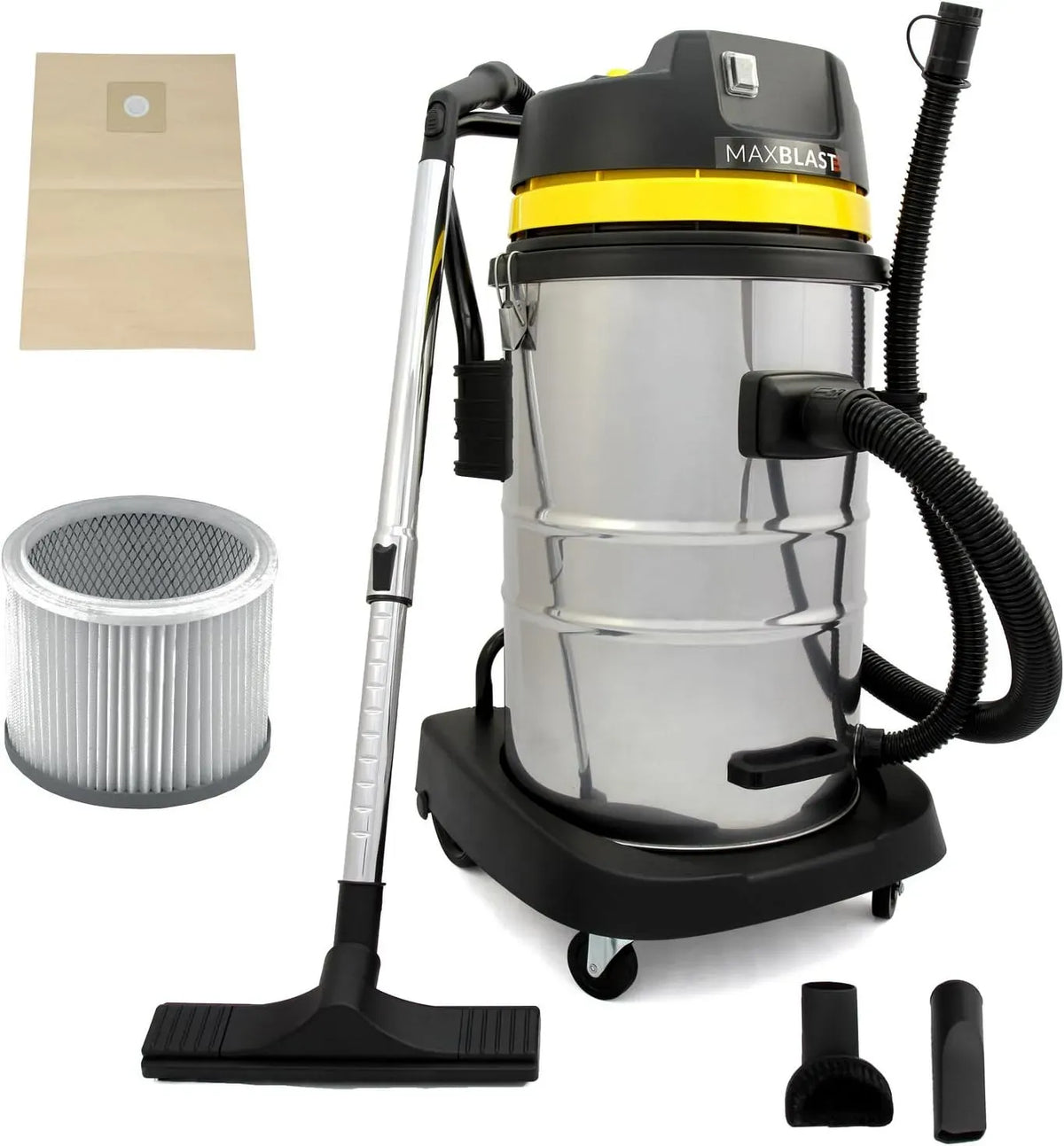 Aspirapolvere, 60 L, industriale, ampio serbatoio, MAXBLAST