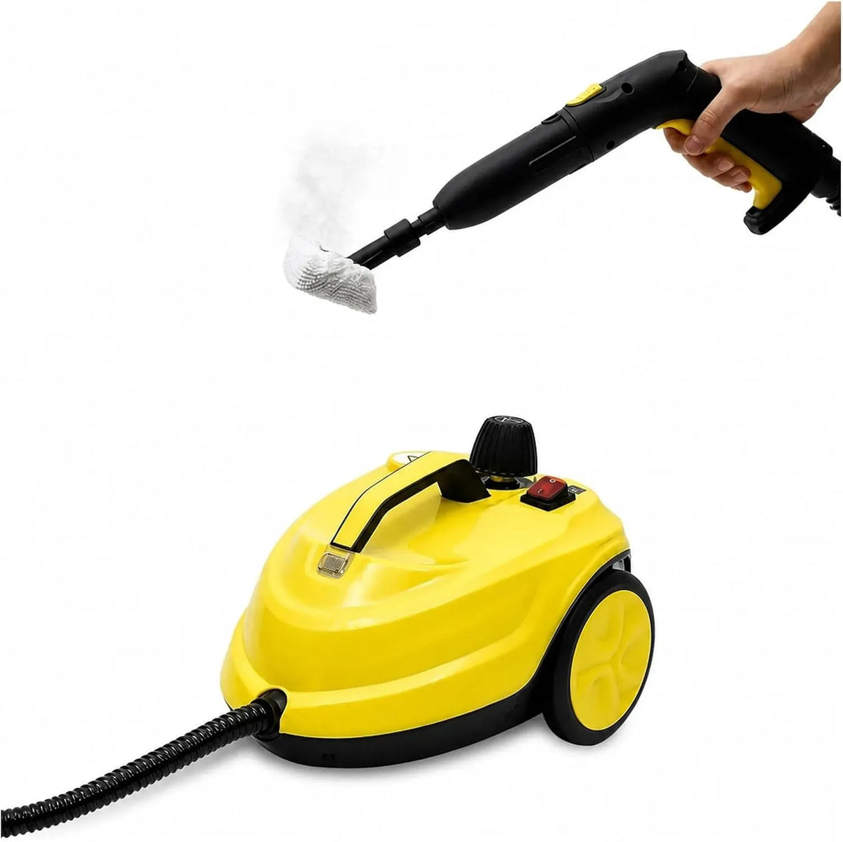 Pulitore a vapore, 2000 W, portatile, uso su pavimenti, cucina, auto, finestre e divano
