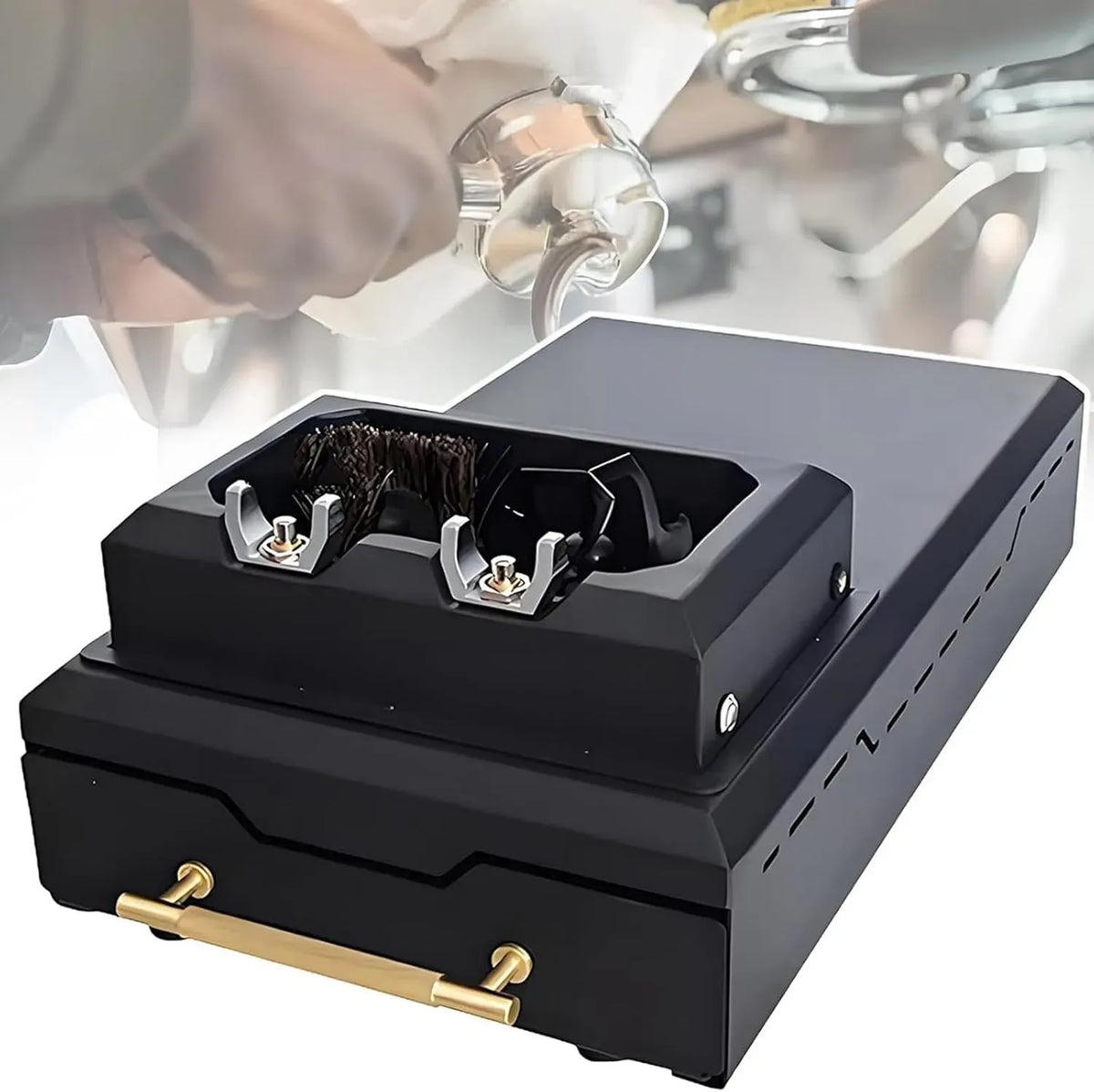 E 1 Macchina per La, Spazzola, macchina da caffè elettrica, 58 Mm, per La Pulizia dei Portafiltri da caffè Professionali Ti