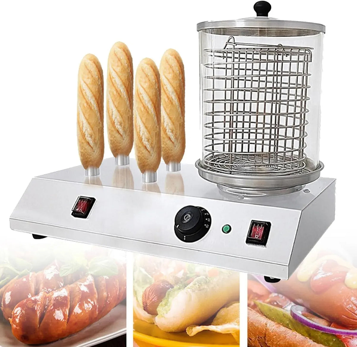 Tostapane, grill, professionale, tostapane elettrico per pane, Macchina per Hot Dog