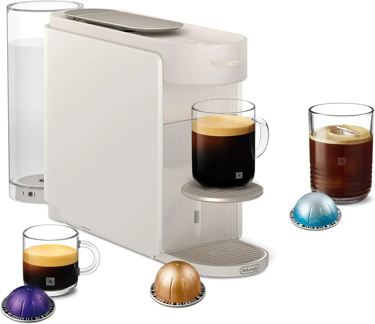 Nespresso ENV200.W Macchina da caffè, 1,4 L, ampio serbatoio, bianco