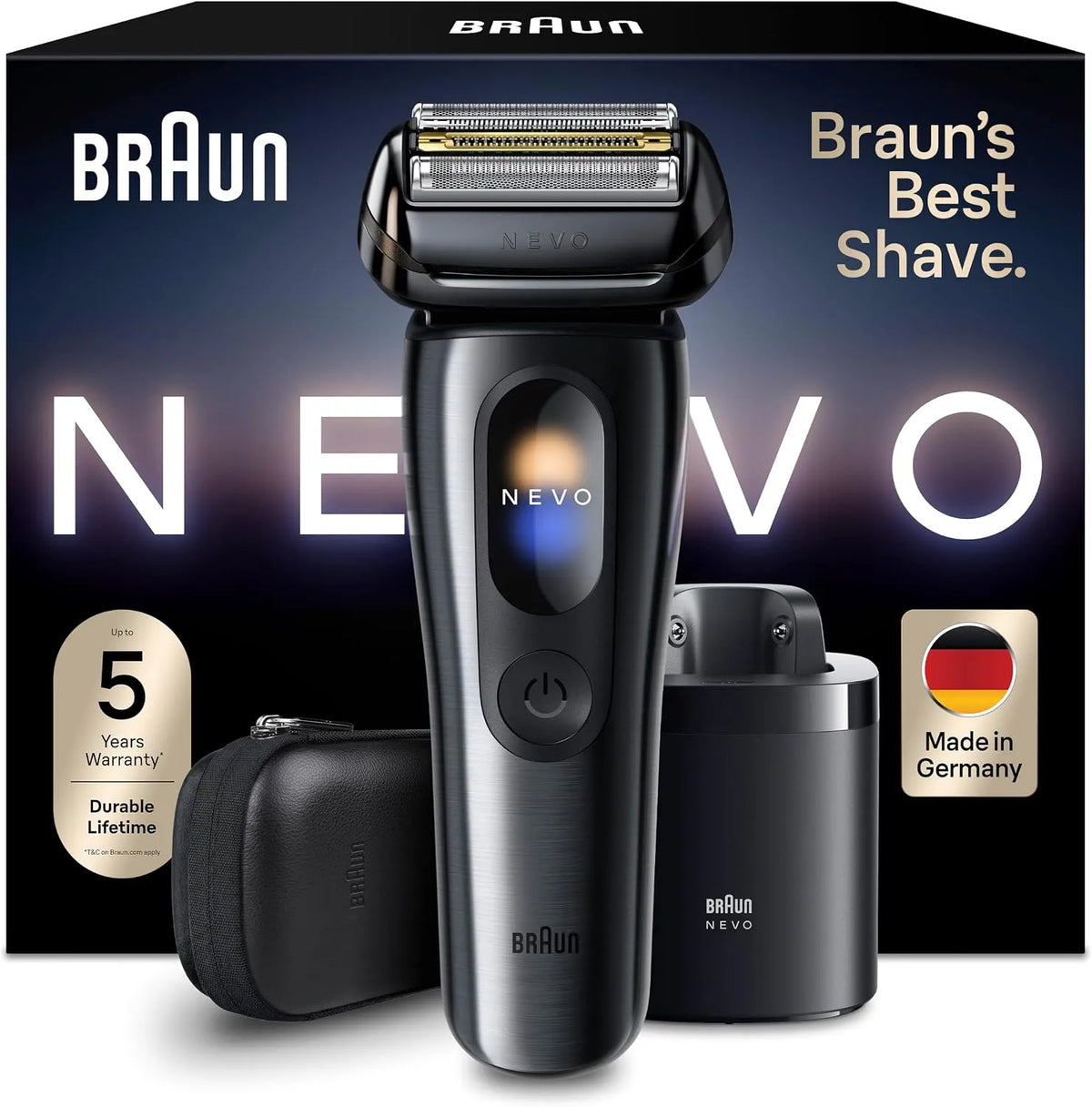 Braun NEVO15115C Rasoio, Barba, Custodia Da Viaggio