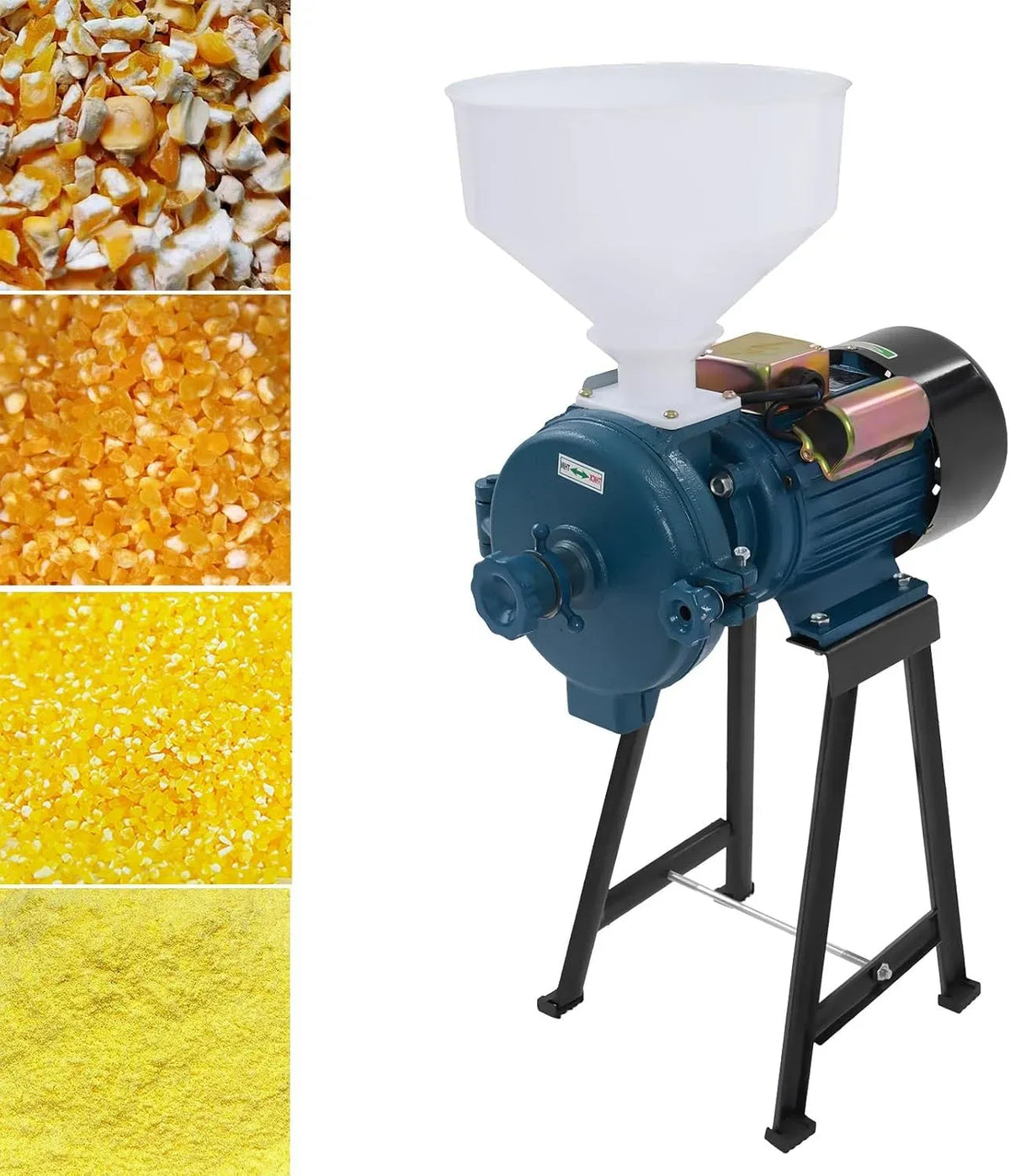50-75kg/h Mulino, macinatore elettrico, 75 kg, professionale, blu, per cereali Commerciale Meccanico Elettrica può Riso Soi