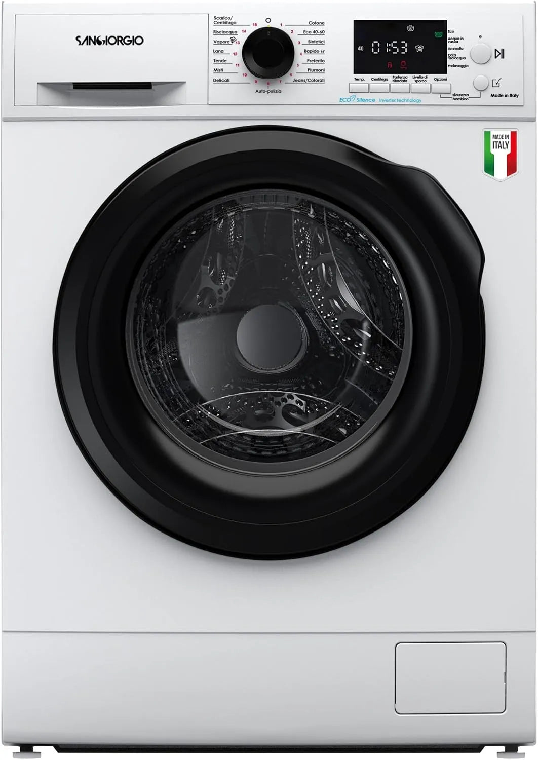 Lavatrice SLIM-FS714A9, 45 cm, 7 kg, classe energetica E, Inverter, stretto, 1400 giri Carica Frontale Inverter Classe energetica A