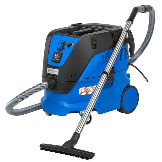 Aspirapolvere, 565X385X520 mm, 1400 W, blu, aspiratore elettrico domestico, Nilfisk 107412103 Attix 33 Aspirapolvere con Sistema Infiniclean