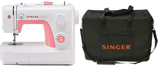 Macchina da Cucire, Borsa, macchina per cucito elettrica, 46 x 20,5 x 34 cm, bianco, per macchina da cucire