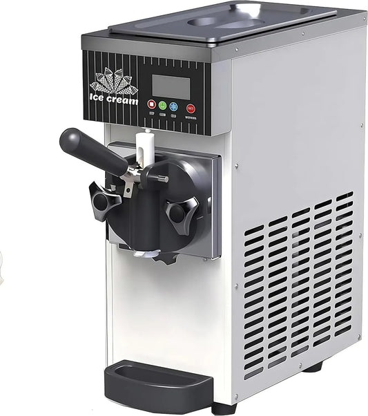 macchina per gelato e sorbetto, macchina da caffè elettrica, 450 W, 5 kg, display LCD, professionale, ristoranti, bianco