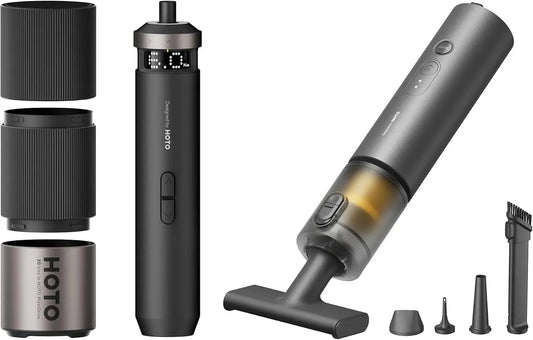 Aspirapolvere, HOTO, aspiratore elettrico domestico, PixelDrive Cacciavite Elettrico e AutoCare Aspirapolvere Auto Potente 20000Pa