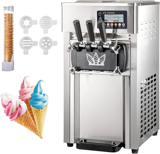 18Litri/H Macchina Per Gelato, macchina per gelato e sorbetto, macchina da caffè elettrica, 1200 W, display LCD, professionale