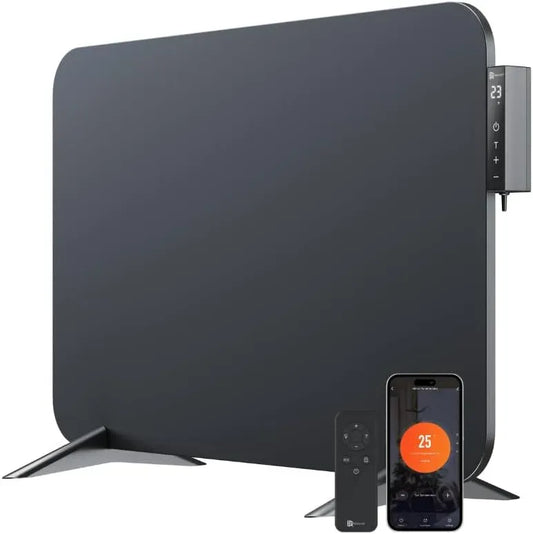 Termoventilatore, 450 W, montaggio a parete, Wi-Fi, nero, WIFI e app