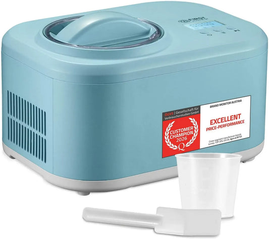 3-in-1-100W Macchina per Gelato, macchina per gelato e sorbetto, 1 L, 100 W, per Gelato Autorefrigerante per Frozen Yogurt, TZS