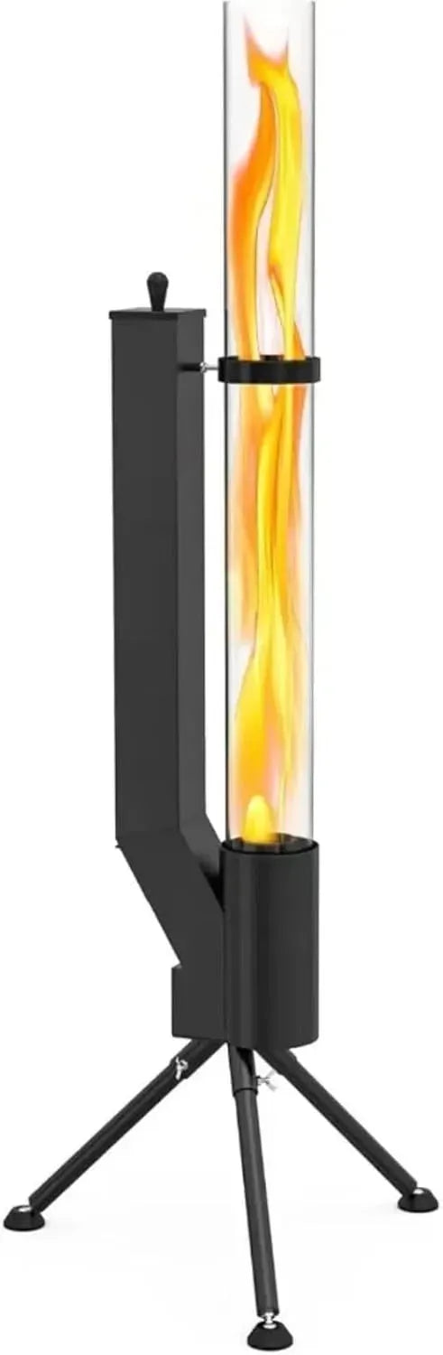 senza fumo, ideale per patio, per uso esterno, Stufa a pellet da 158 cm, campeggio e picnic, braciere da esterno per falò e caminetto, giardino