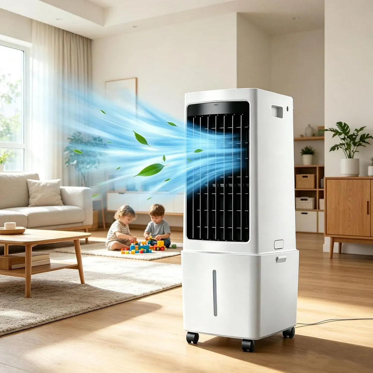 3-in-1 ristoranti e spazi esterni, climatizzatore portatile con serbatoio d'acqua e telecomando, per adatto per casa, Raffrescatore d'aria da 12 litri