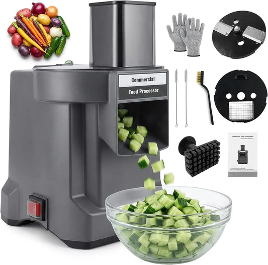 Tagliaverdure e affettaverdure elettrico Tagliaverdure a Cubetti Elettrico Cubettatrice per Verdure Frutta Professionale, affetta verdure elettrico a