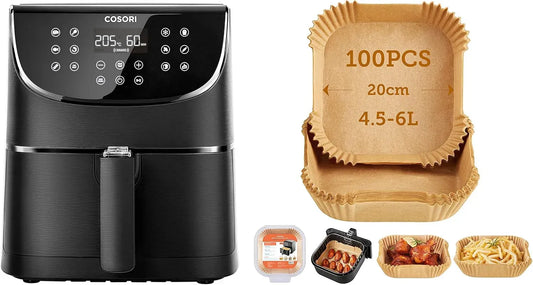 Forno elettrico, 5,5 L, COSORI 4.5-6L, forno da cucina, Friggitrice Ad Aria 5,5 Litri Con Carta Forno 100 Pezzi