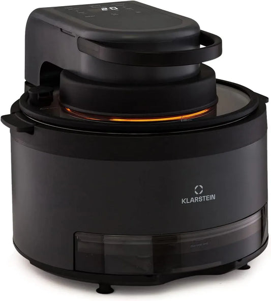 Klarstein Friggitrice ad aria, 5 L, 1250 W, 6 programmi, touch, timer, vapore, Vaporiera 5L, Elettrica 6 Programmi