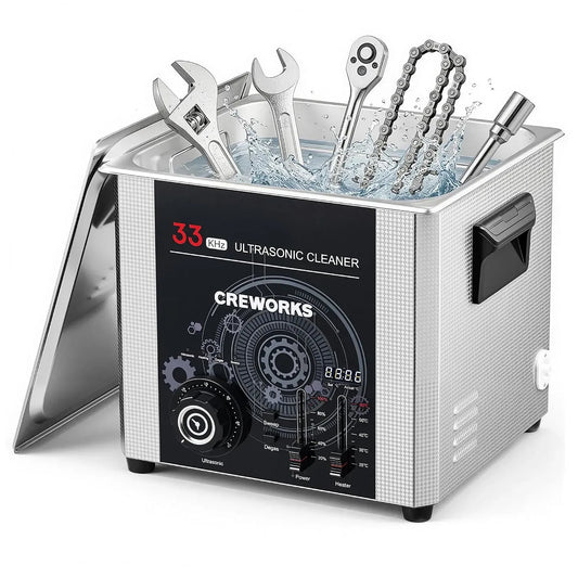 33kHz vasca per pulizia a ultrasuoni, Pulitore, 10 L, 240 W, 300 W, timer, industriale, professionale, 2 zone di temperatura, funzione riscaldante