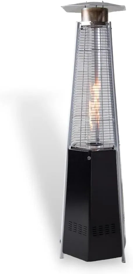 Stufa a Piramide Esagonale, Max 12,5kw, 195cm Nero, 12,5 kw