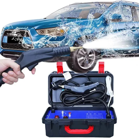 Pulitore a vapore, 3000 W, portatile, industriale, professionale, uso su pavimenti, cucina, auto, finestre e divano, blu, cappe da cucina