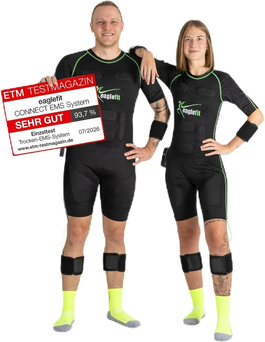 eaglefit, abbigliamento full body, per allenamento a casa, tuta CONNECT EMS senza fili con 28 elettrodi, muscolatore, allenamento addominali