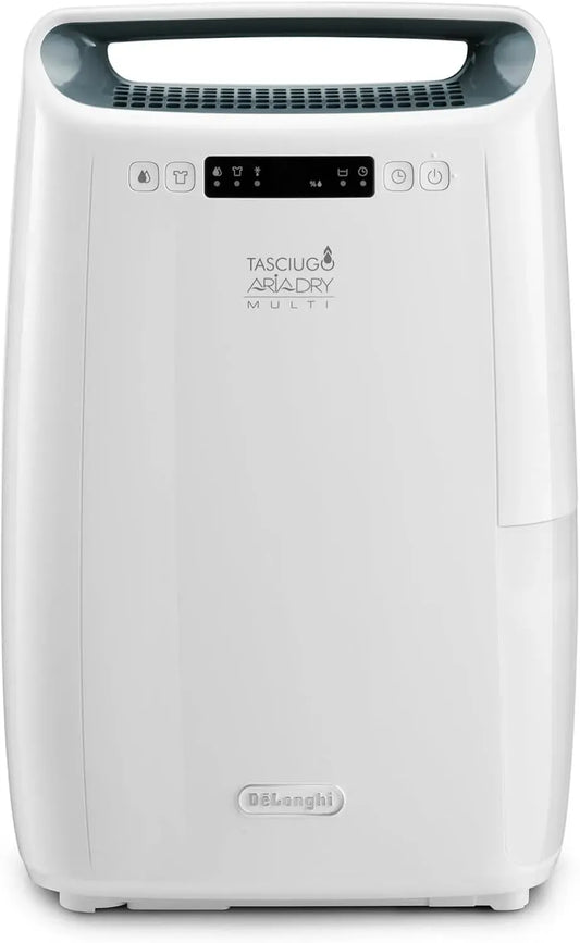 De'Longhi DEXD216RF 16L/giorno Deumidificatore, ampio serbatoio, rimovibile, bianco, R290