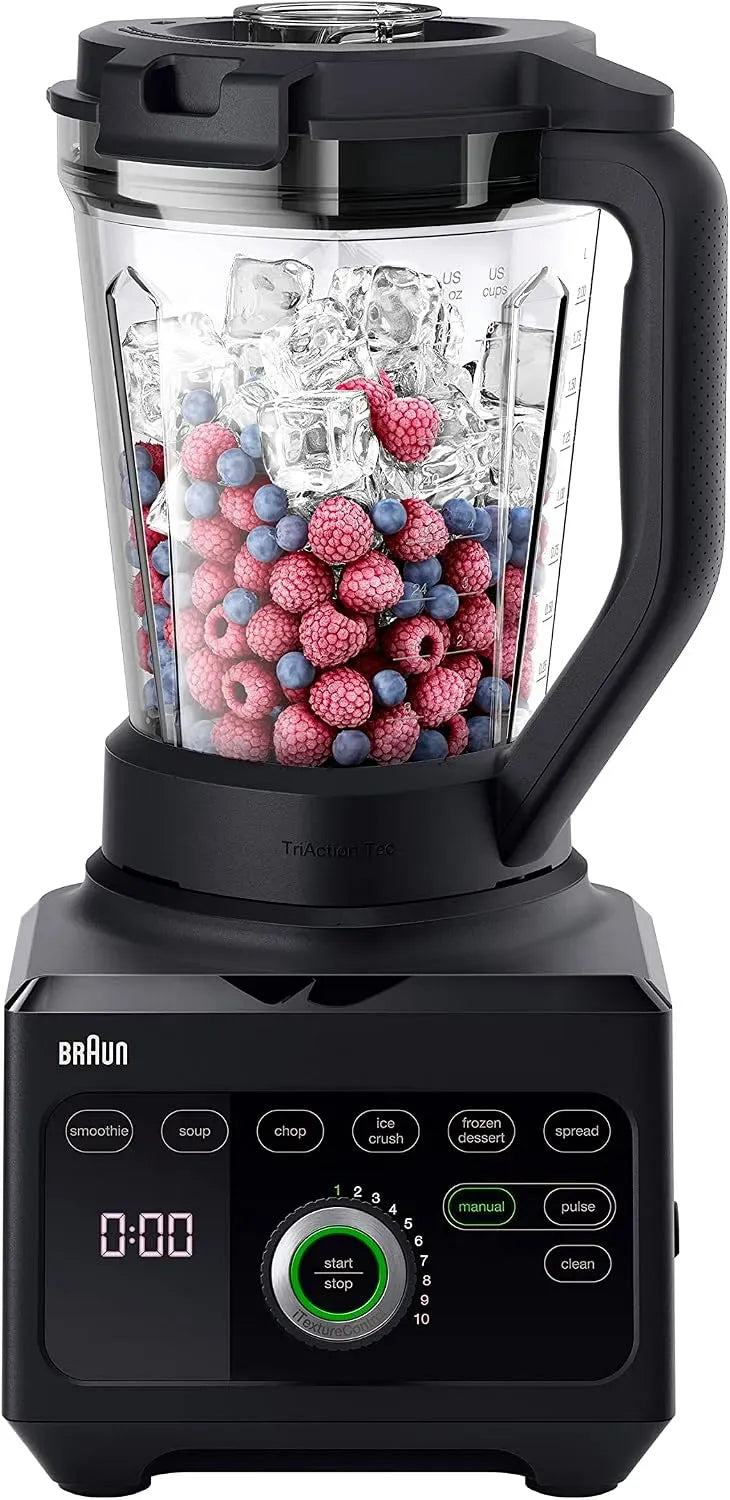 Braun JB9040BK Frullatore, 1600 W, nero, 10 Impostazioni di Velocità Manuali Più Pulse
