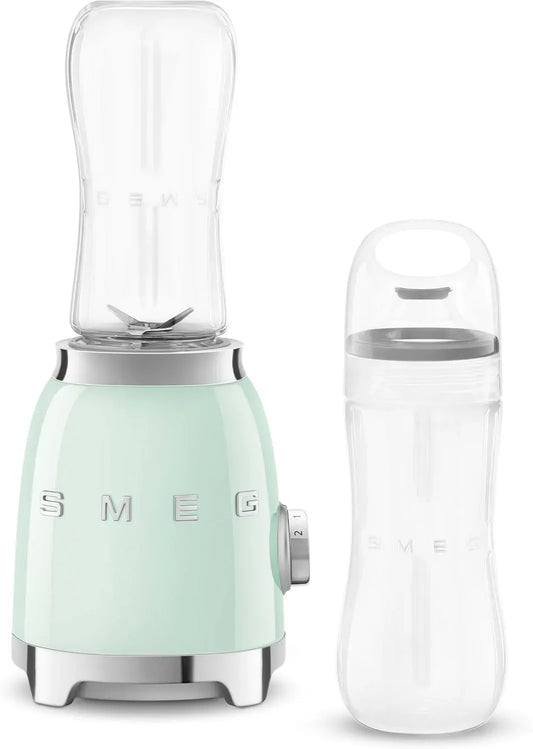 Smeg PBF01PGEU Frullatore, 2 bottiglie, 300 W, verde, 2 Bottiglie da 600 ml in Dotazione, 2 Livelli di Velocità