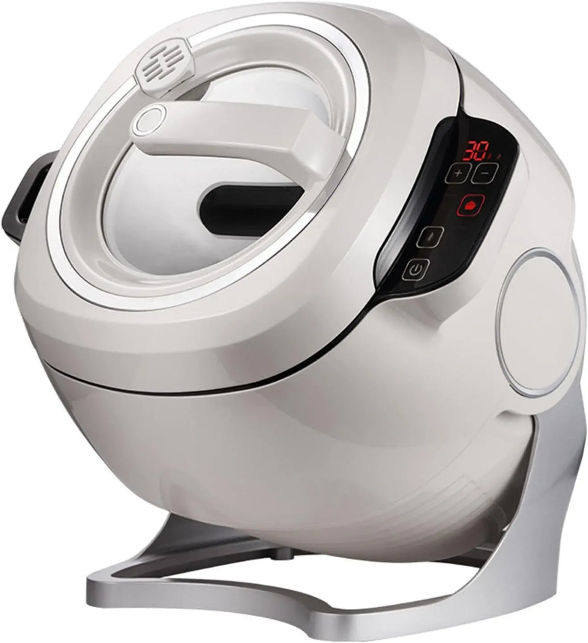 Pentola e padella, 2000 W, robot da cucina da 2000 W con tamburo girevole a 360°, riscaldamento elettromagnetico IH per friggere