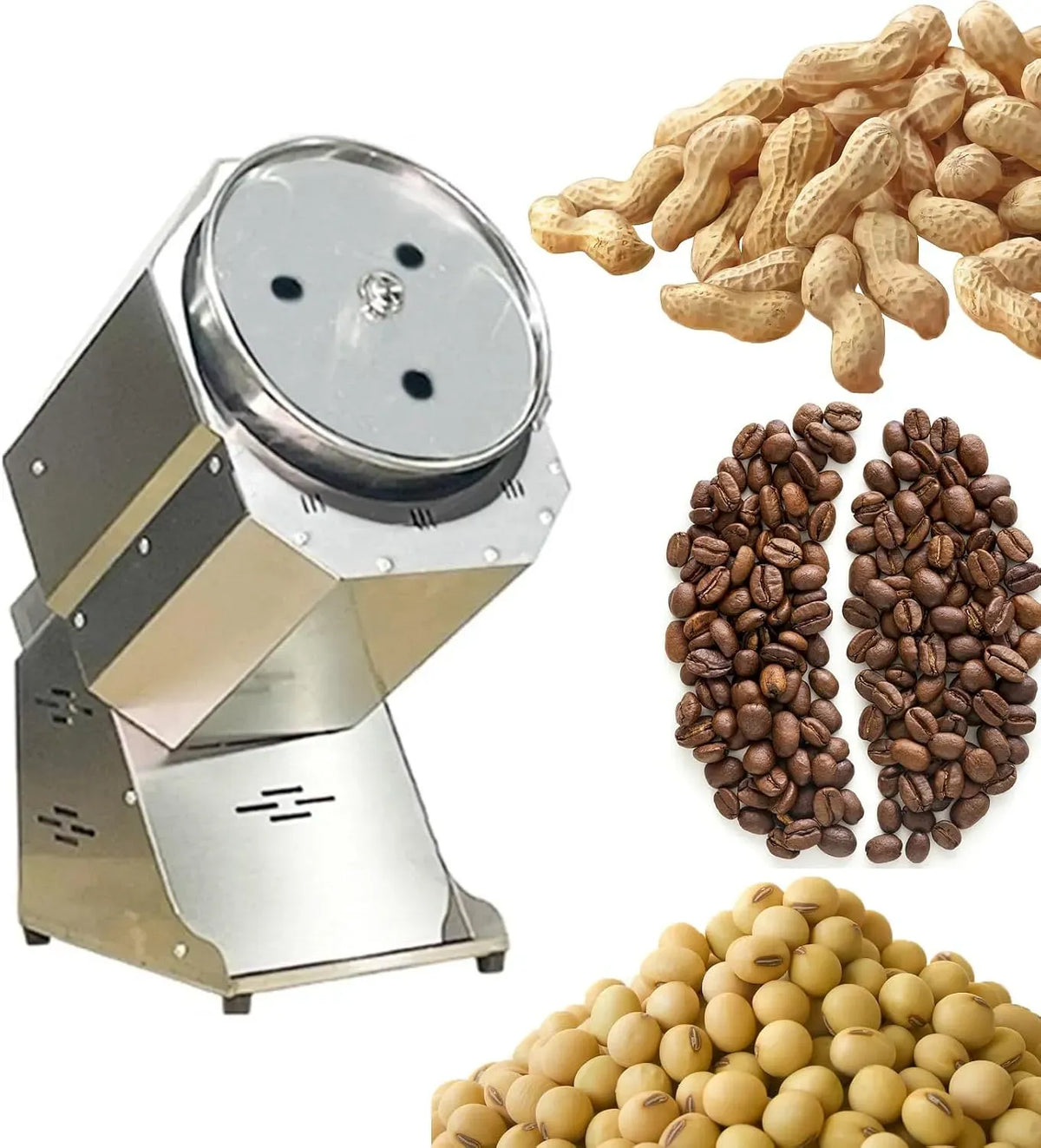 tostatrice elettrica antiaderente per arachidi, anacardi, Tostatrice per caffè da 1500 W, castagne, per chicchi di caffè