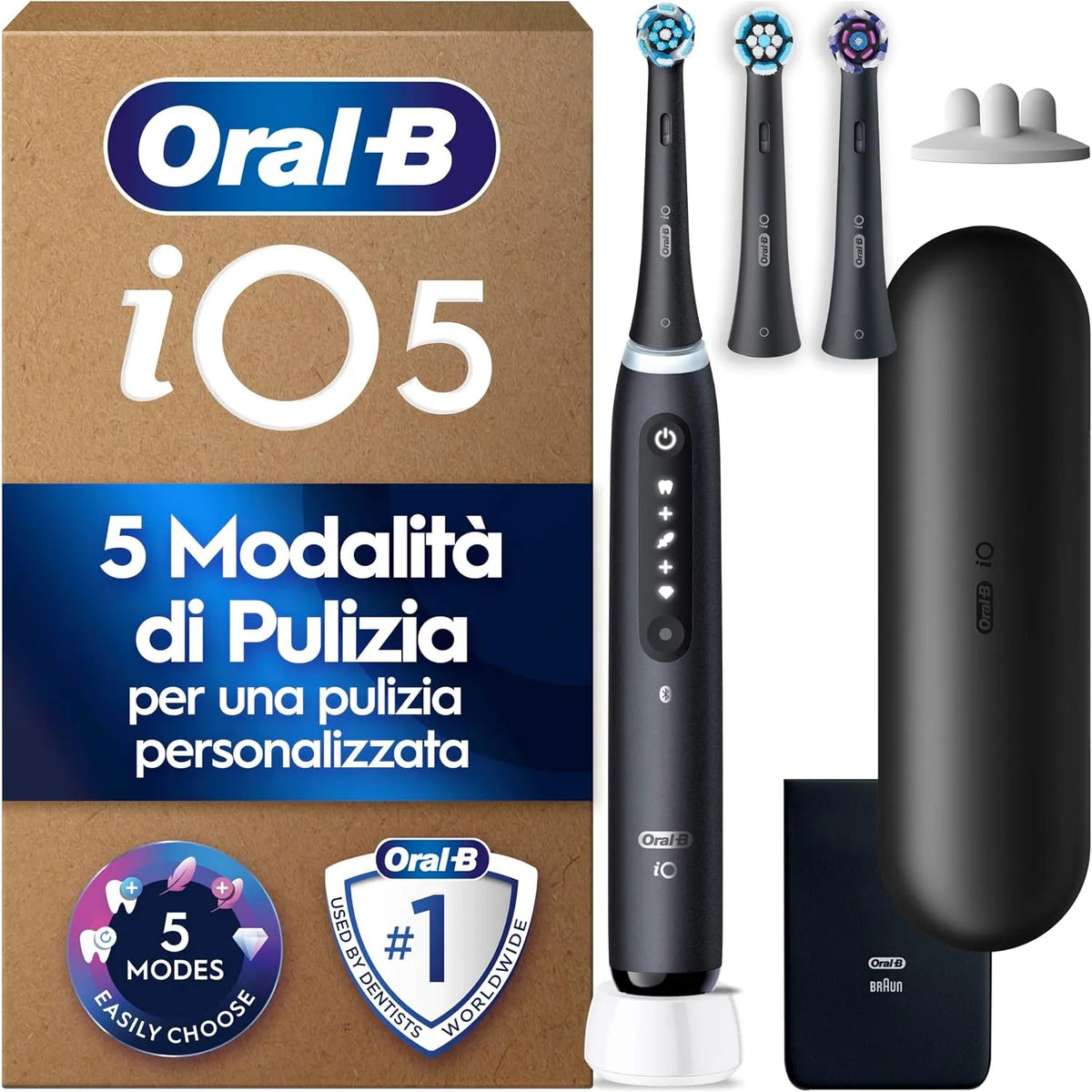 Accessorio per elettrodomestico, nero, Oral-B iO 5 Spazzolino Elettrico
