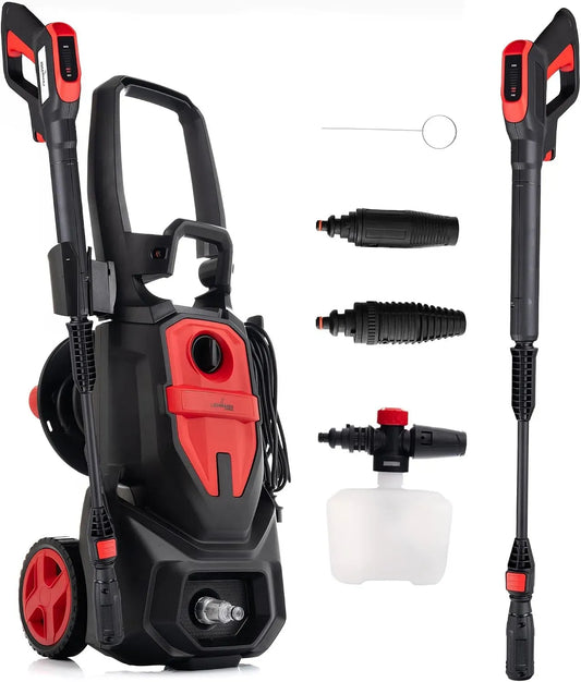 Idropulitrice, 1800 W, LEHMANN, nero, 220 bar, Raggio d'azione 10 m, Portata 450 l/h