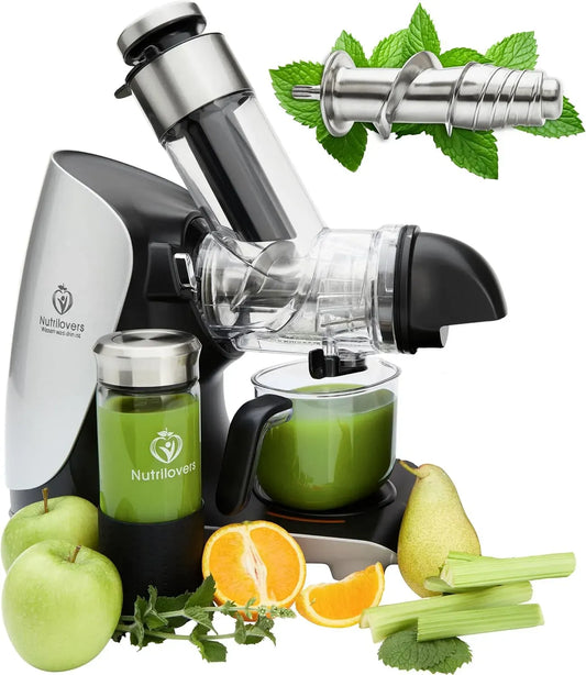estrattore di succo e spremiagrumi, acciaio inox, verde, GREEN-PRESS MAX