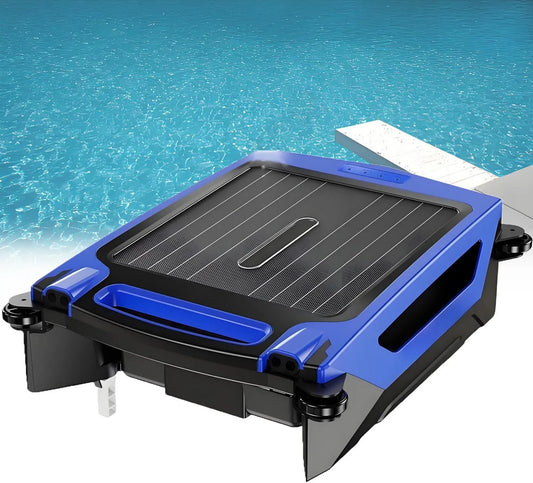 Pulitore, Robot, blu, Automatico, Robot Pulitore Solare Automatico Ricaricabile Skimmer Blue