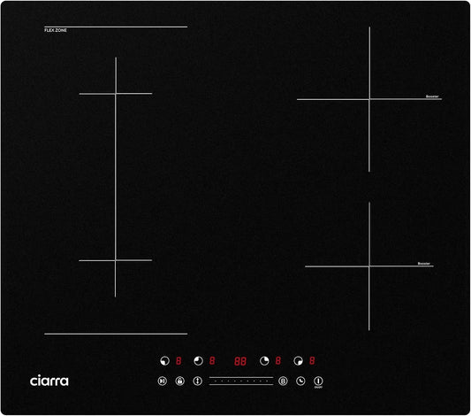 CIARRA Piano cottura a induzione, 4 fuochi, 7200 W, piastra a induzione