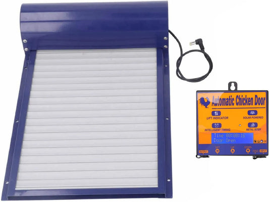 Blu, per Apriporta Automatico Durevole e Antiruggine per Pollaio per