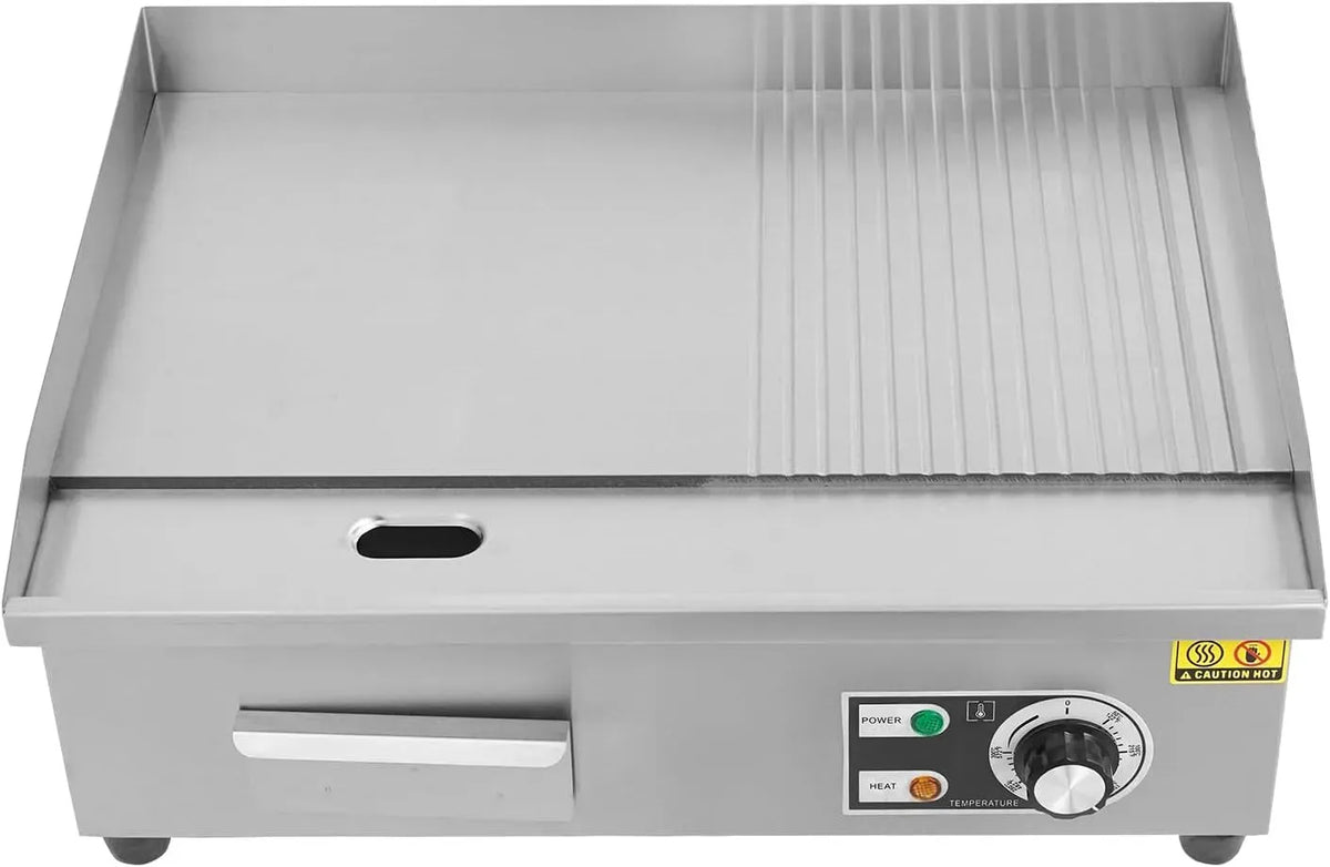 Griglia, piastra, 50 a 300 °C, professionale, acciaio inox