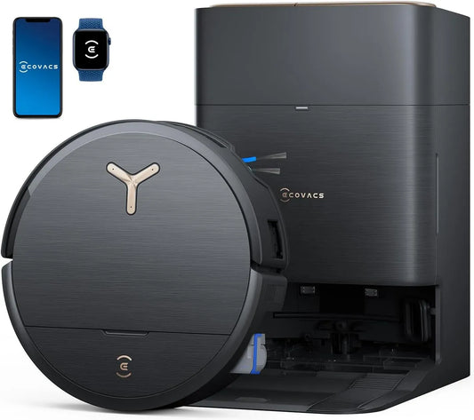 Robot aspirapolvere, ECOVACS DEEBOT, Blast™ 16,600 Pa Suction, OZMO Roller Instant Auto-Lavaggio Trapaper, Navigazione Intelligente AI