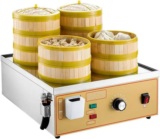 Vaporiera Elettrica Dim Sum, Vaporiera Elettrica Commerciale, Regolazione Della Temperatura Costante 30-110 ℃, Con Allarme Di Ebollizione a Secco E
