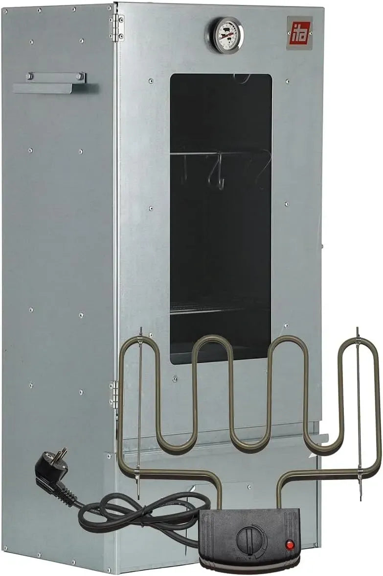 Armadio, 81 cm, acciaio inox, 3 ripiani, per affumicare premium in acciaio inossidabile, ITA