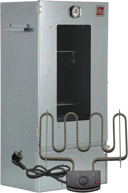 Armadio, 81 cm, acciaio inox, 3 ripiani, per affumicare premium in acciaio inossidabile, ITA