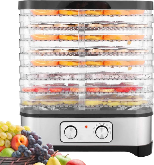 Asciugatrice, 400 W, 35 a 70 °C, Temperatura Regolabile da 35-70℃, 8 Pallet