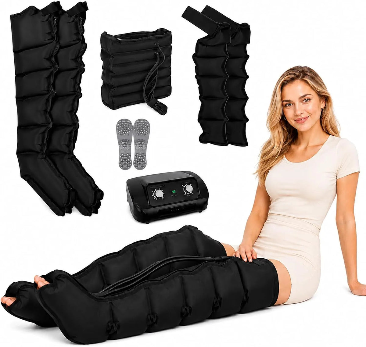 Pressoterapia, Massaggiatore, dispositivo pressoterapia per gambe