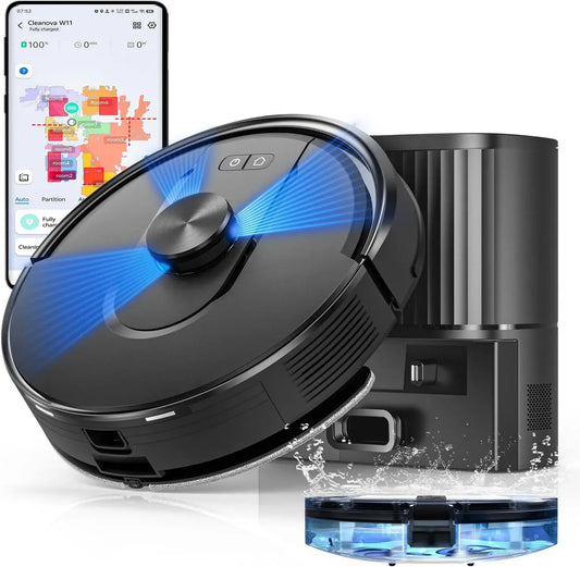 Robot aspirapolvere W11, aspirapolvere robot, robot aspirapolvere e lavapavimenti, Vexilar Robot Aspirapolvere Lavapavimenti con Mappatura