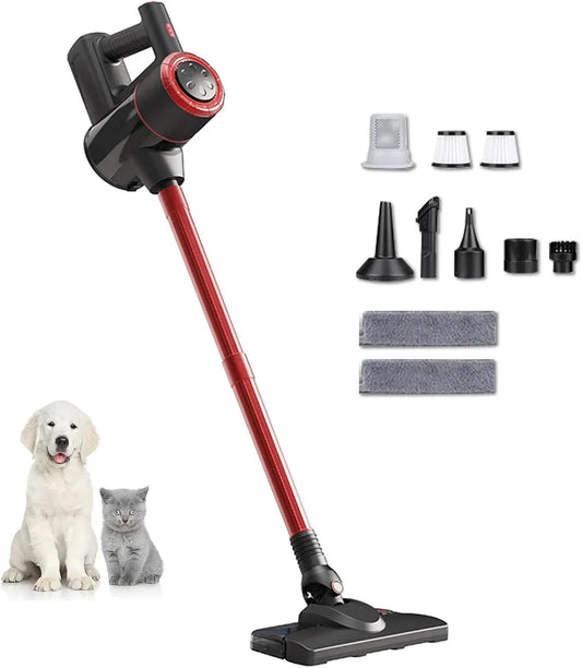 Capelli di Animali, Scopa a Vapore Senza Fili Leggero E Senza Fili Lava E Asciuga Pavimenti per Pavimenti, Aspira E Lava Pavimenti Casa 5 in 1