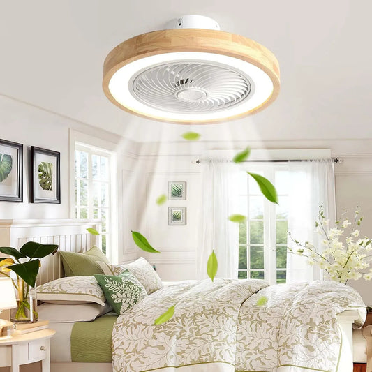Ventilatore, timer, ventola per circolazione dell'aria, Plafoniera con Ventilatore da Soffitto e Telecomando in Legno