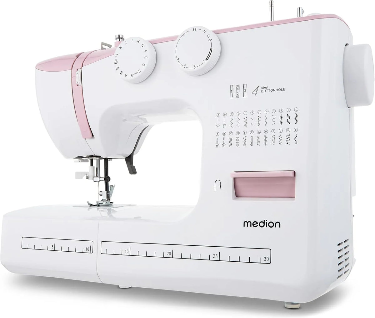 SM60 MD10689 Macchina per cucire, 60 W, per cucire a braccio libero MEDION SM60