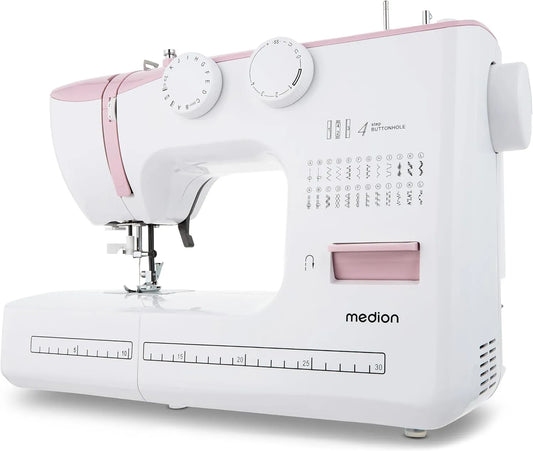SM60 MD10689 Macchina per cucire, 60 W, per cucire a braccio libero MEDION SM60